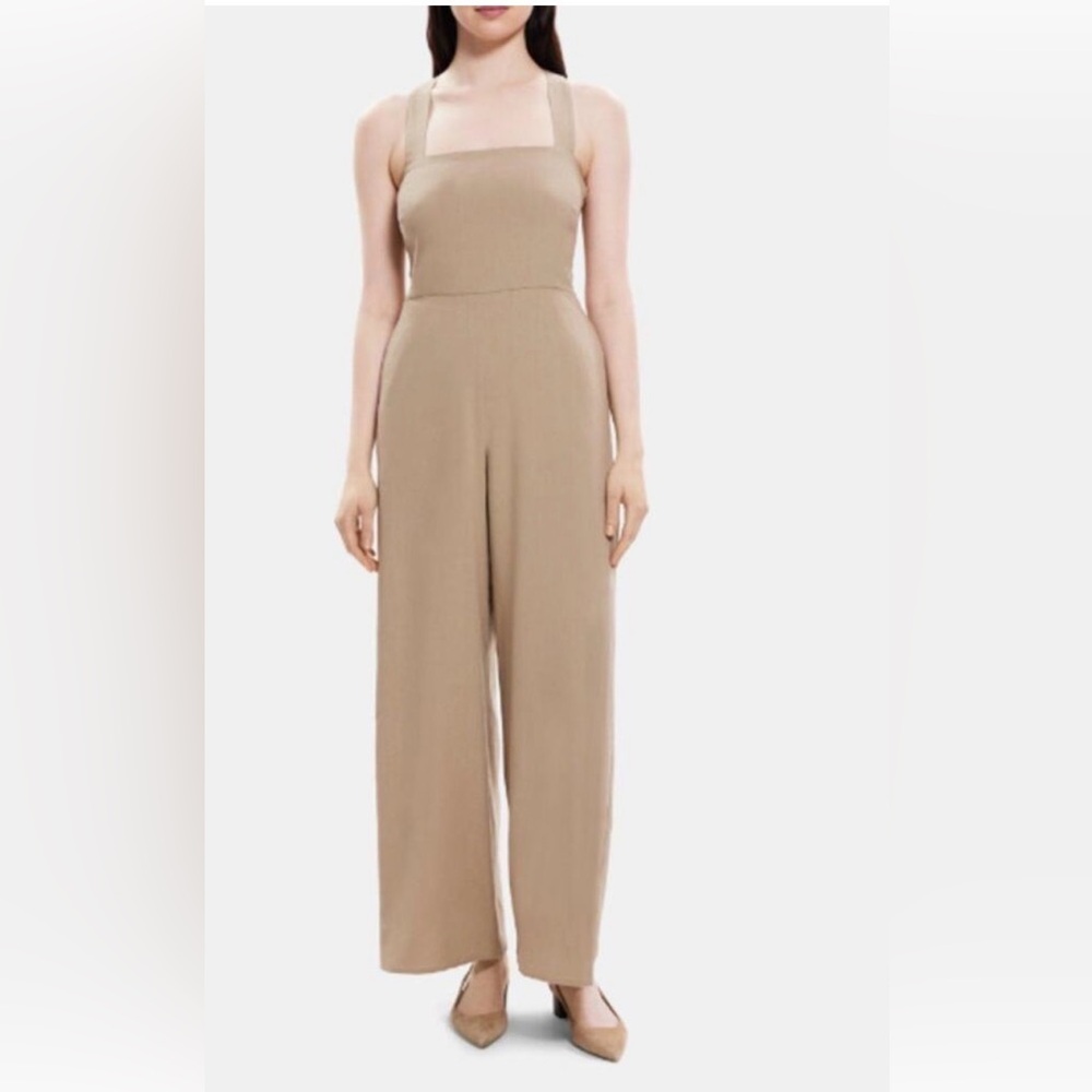 Theory crossback jumpsuit sleek crunch Taupe 4